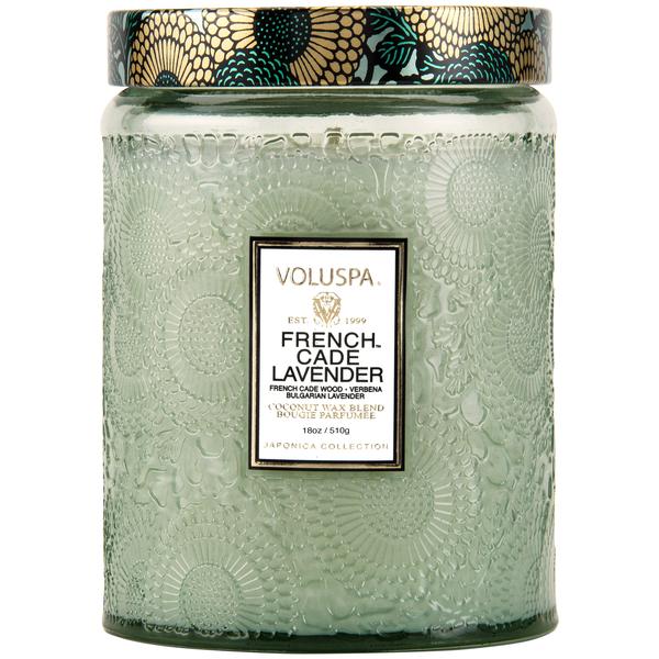 French Cade Lavender Large Glass Jar Candle