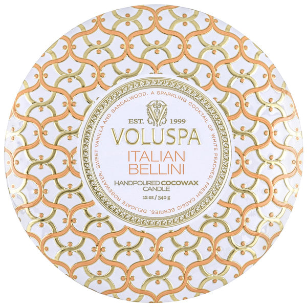 Voluspa Italian Bellini 3 Wick Tin Candle