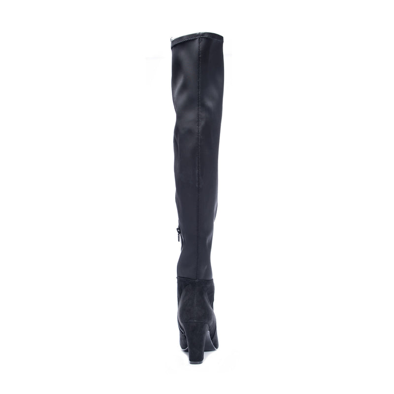 Canyons- Low Heel Thigh High Stretch Boots