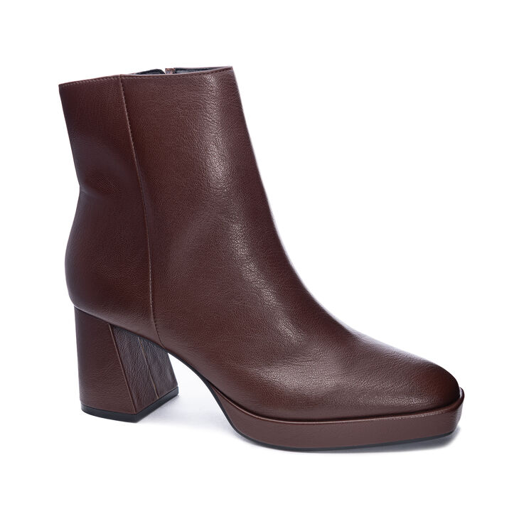 Chinese Laundry Dodger Ankle Leather Boots - Chocolate