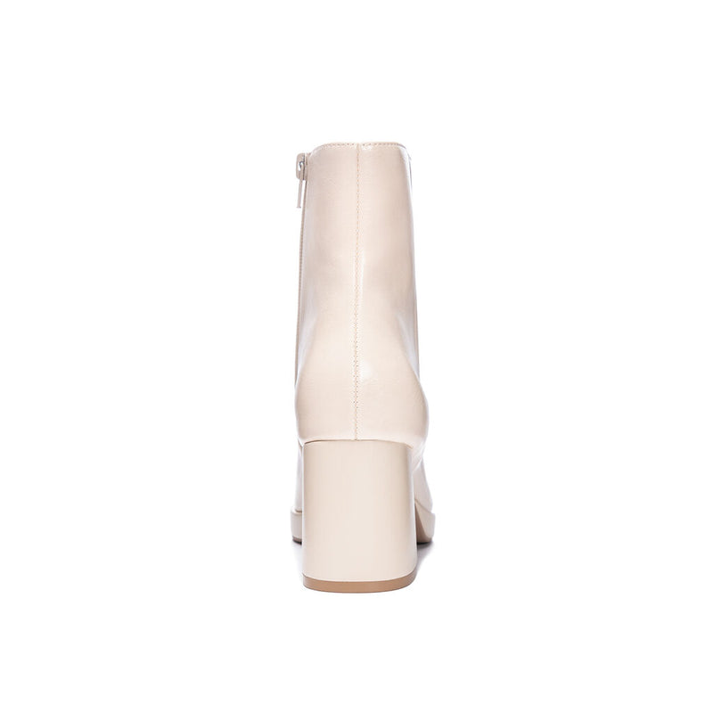 Chinese Laundry Dodger Ankle Leather Boots - Vanilla