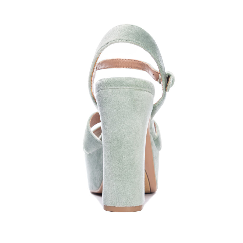 Chinese Laundry Daydreamer 70s Style Platform Sandal Heels - Mint Velvet