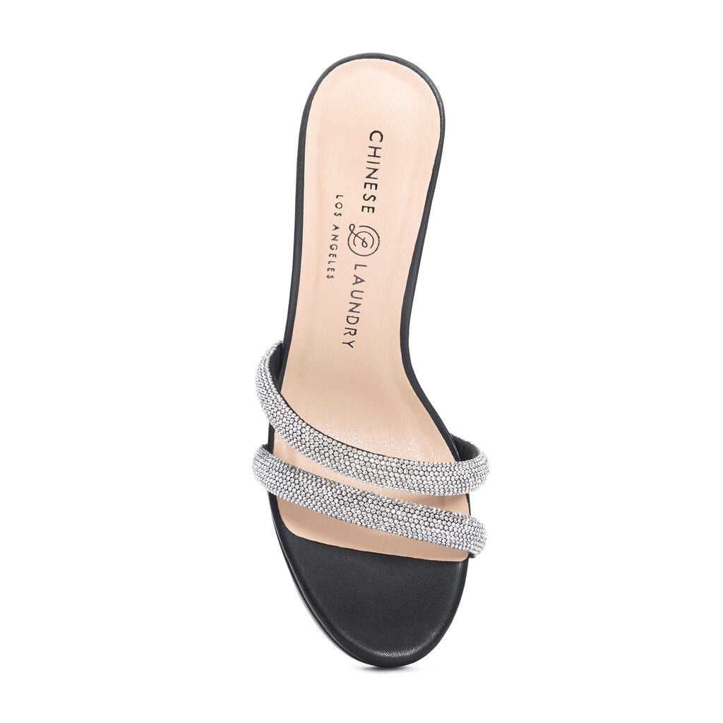 Chinese Laundry - Friendly Rhinestone Dress Slide Heel Mule
