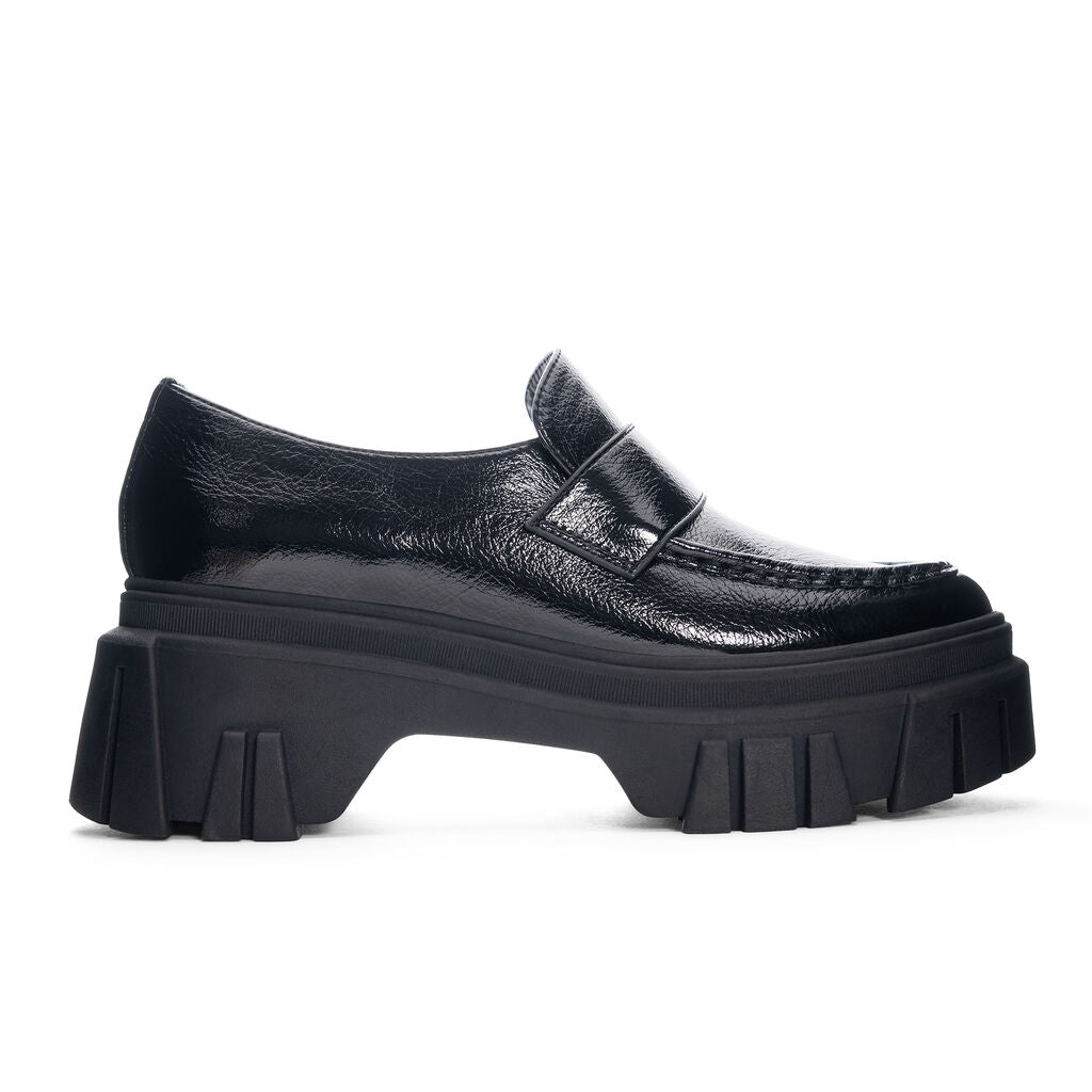 Chinese Laundry - Jensen - Patent Lug Sole Chunky Platform Slip on Loafers