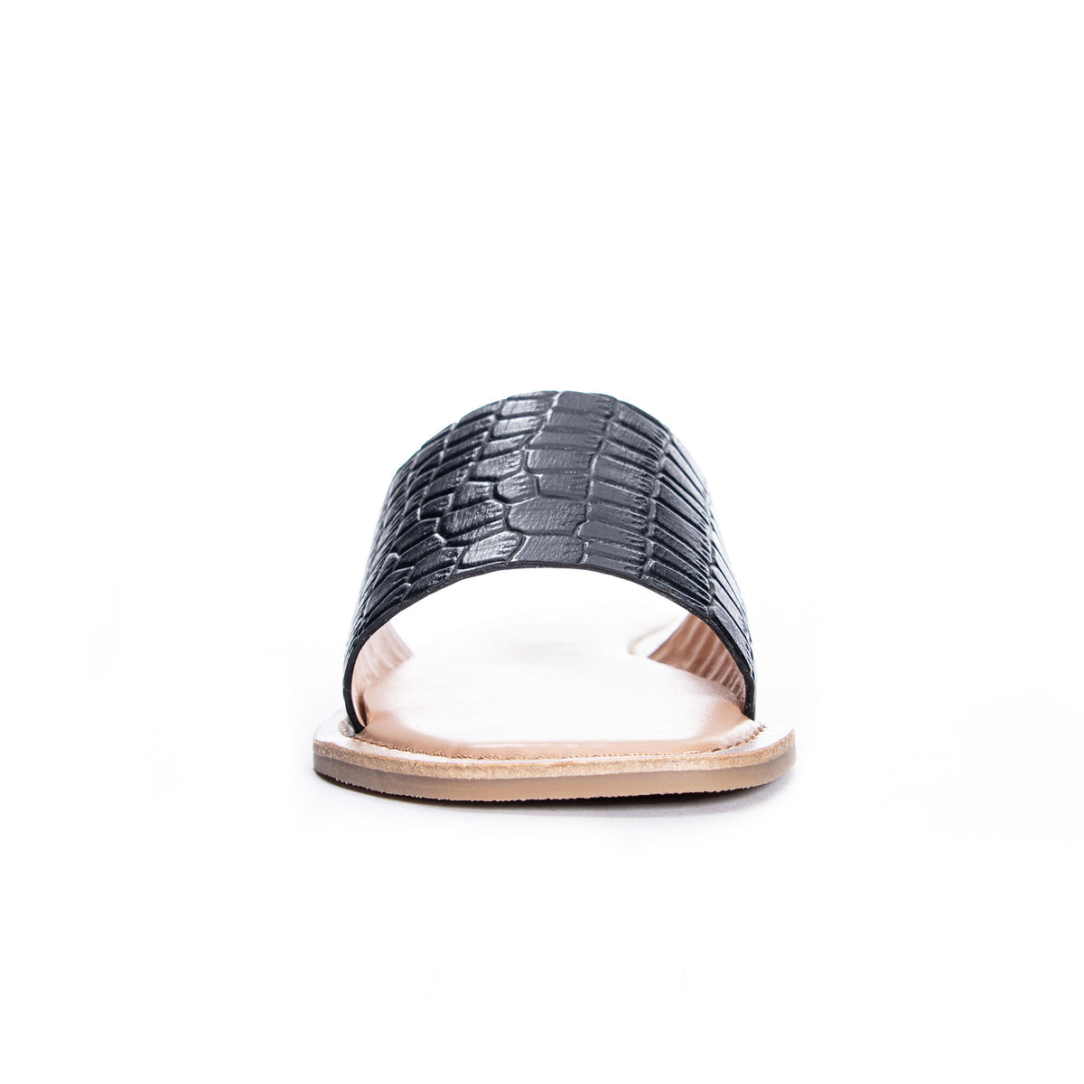 Chinese Laundry Regina Slide Sandals -  Black Croco