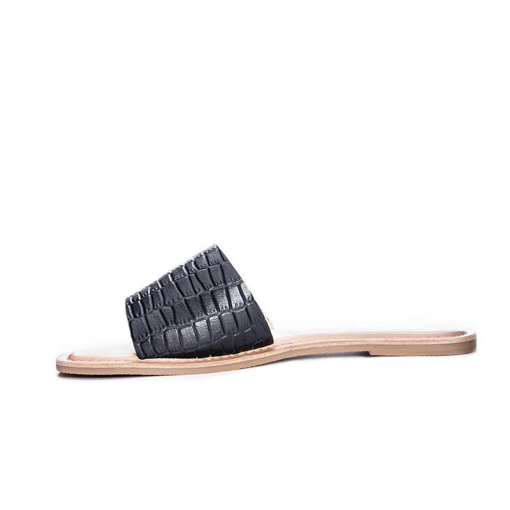Chinese Laundry Regina Slide Sandals -  Black Croco