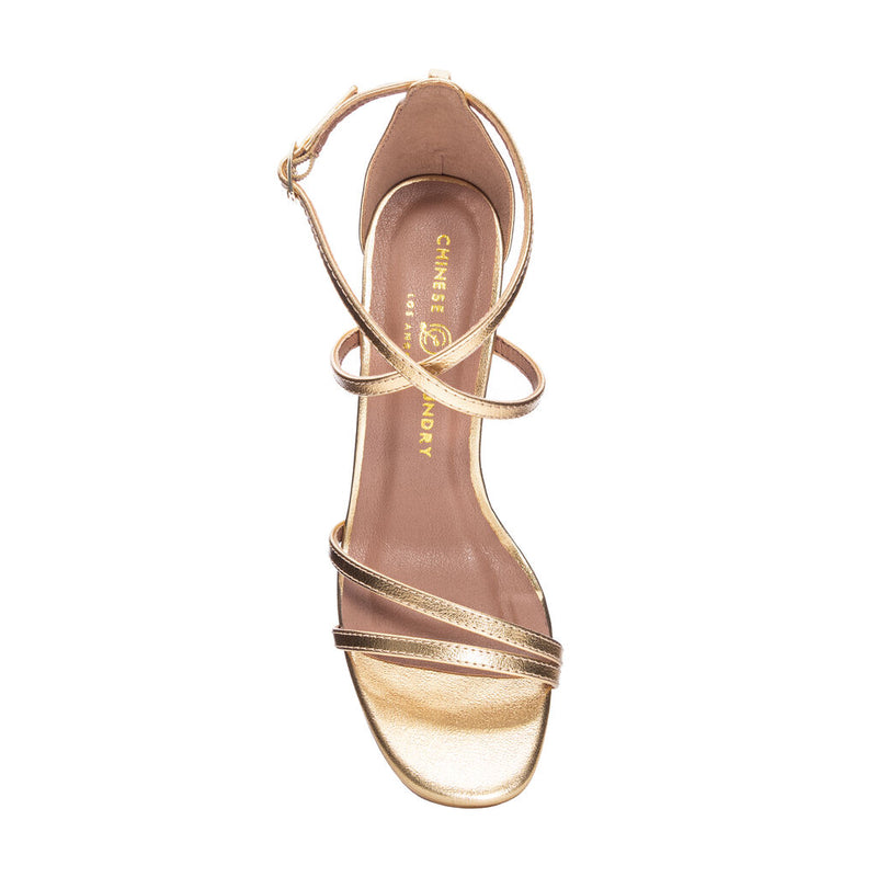 Chinese Laundry - Taryn - Strappy Vegan Leather Dress Heels - Gold