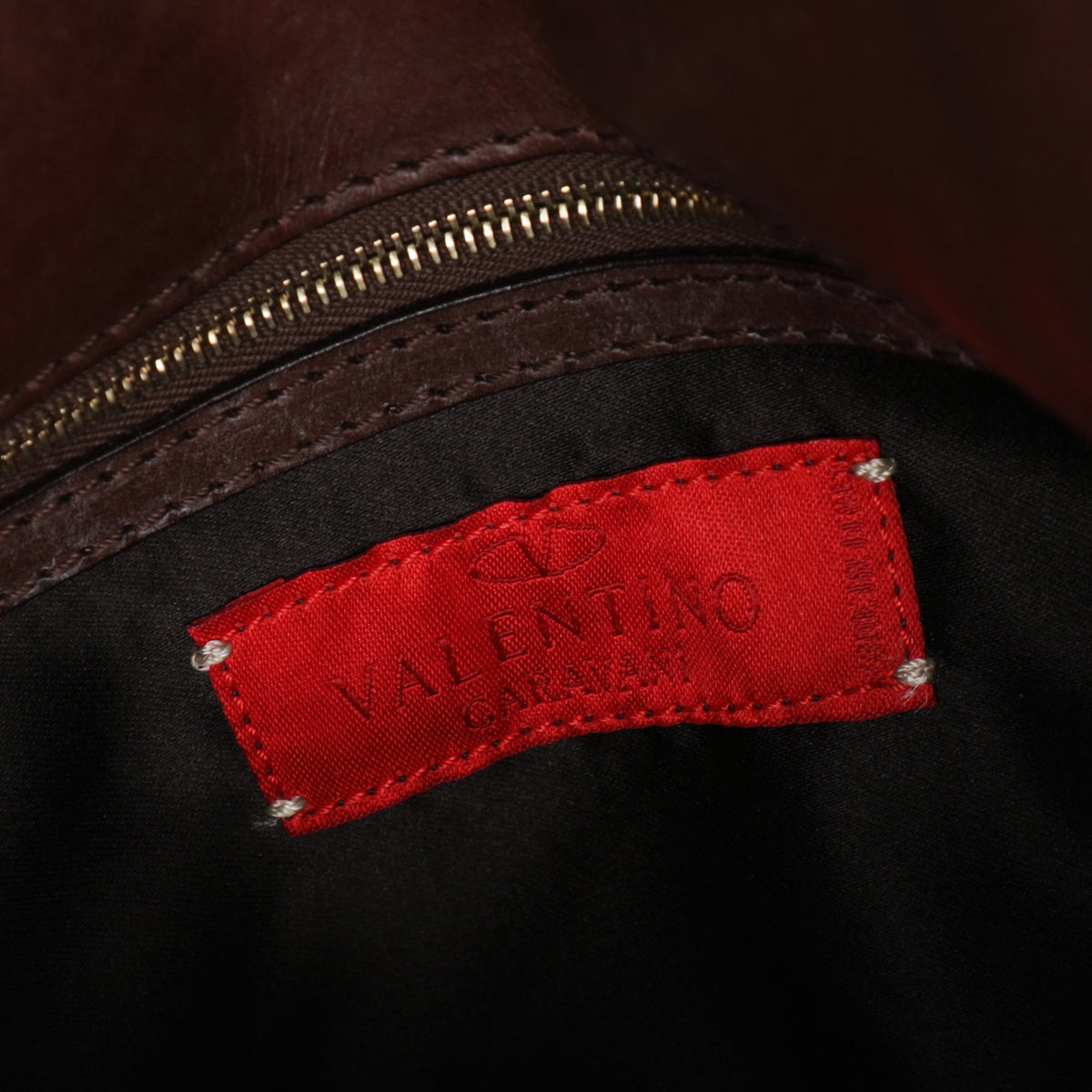 Y2K Valentino Leather Mink Rose Lucite Chain Shoulder Bag