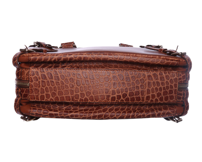 Vintage Celine Leather Suitcase Top Handle Bag
