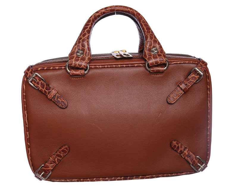 Vintage Celine Leather Suitcase Top Handle Bag