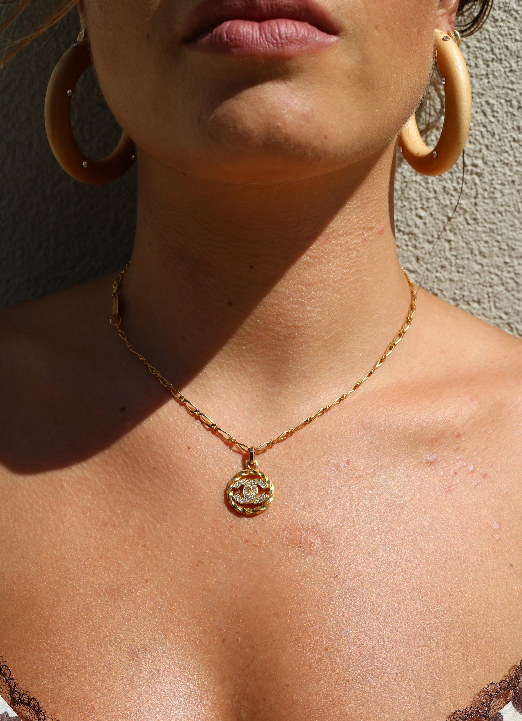 24k gold plated necklace - Gem