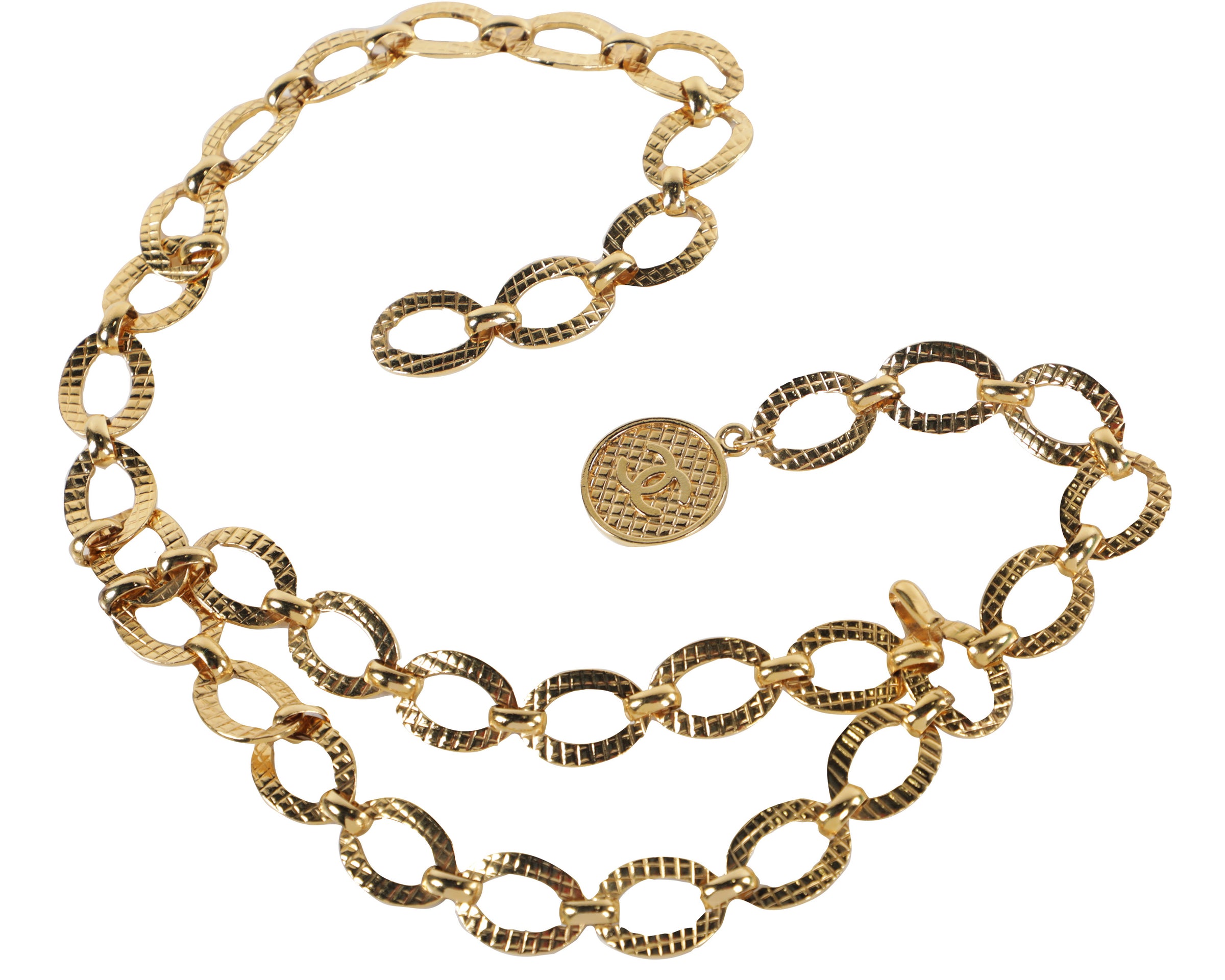 Vtg 90s CHANEL Chain Swag Gold Waist Belt – Mint Market