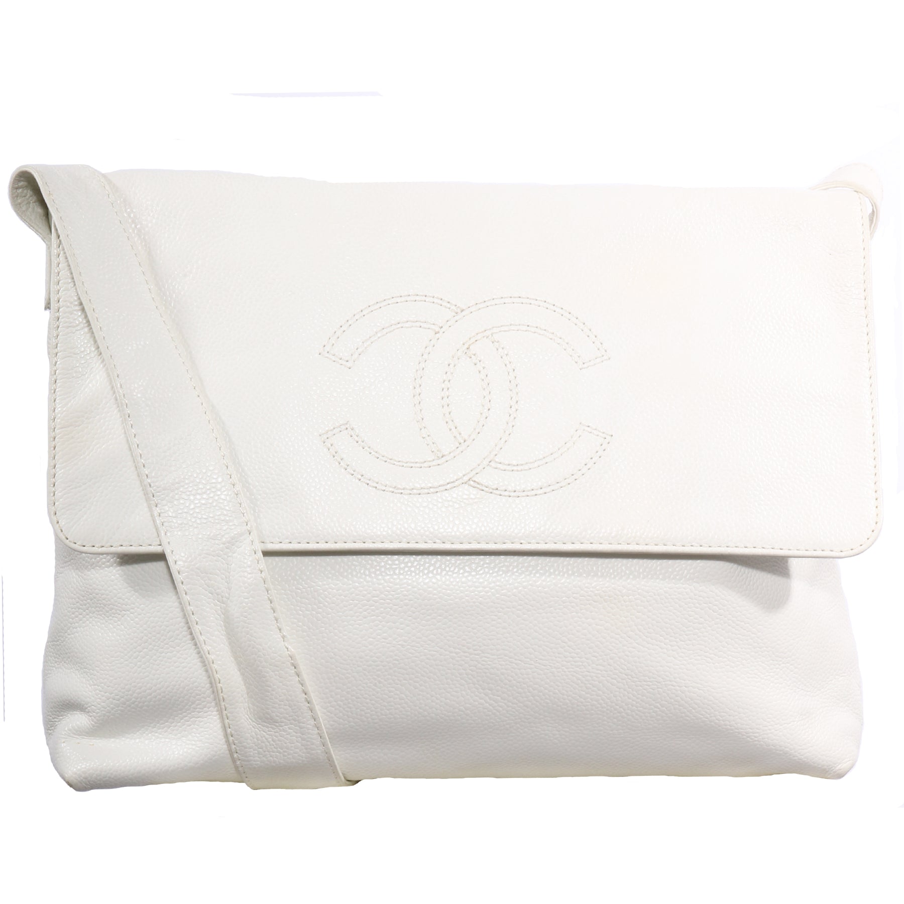Vintage Chanel Leather Fold Over Crossbody Shoulder Leather Bag – Mint  Market