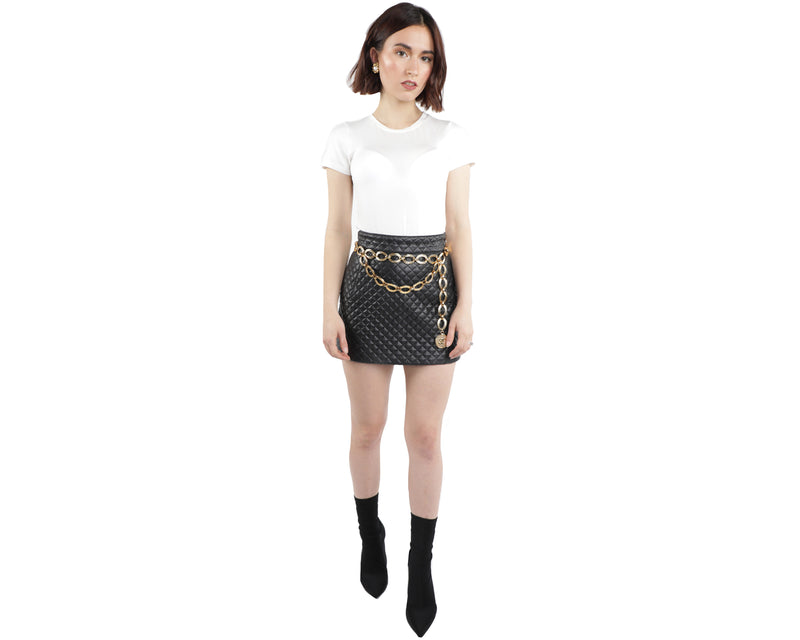 Vtg 90s CHANEL Chain Swag Gold Waist Belt