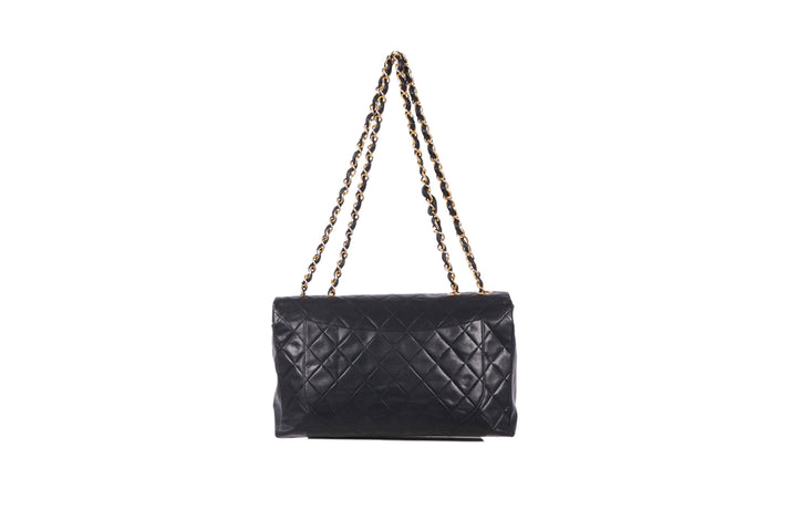 VTG CHANEL JUMBO XL LAMBSKIN LEATHER BAG - Mint Market 