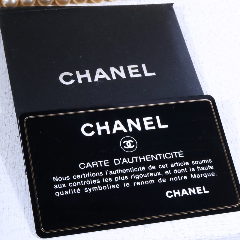 Vintage Chanel Pearl Classic Quilted Single Flap Canvas Crossbody Bag