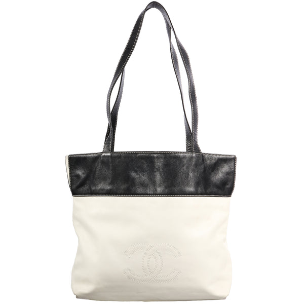 VTG CHANEL TIMELESS LEATHER SHOULDER TOTE BAG