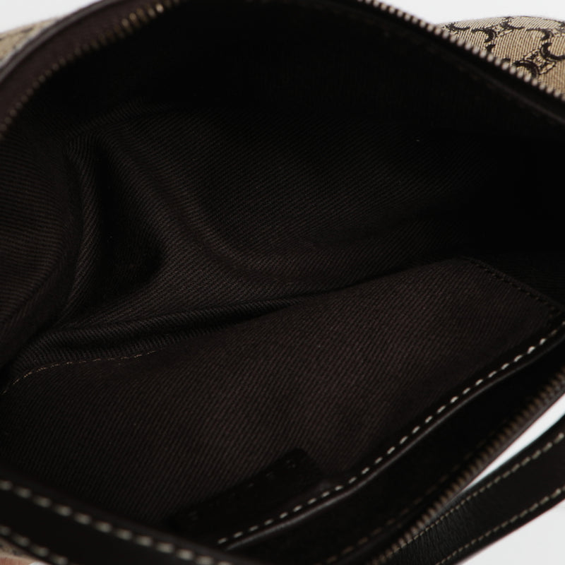 Y2K Vintage Celine Macadam Logo Canvas Leather Shoulder Bag