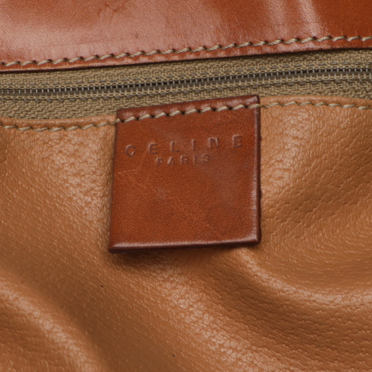 Celine Y2K Macadam Monogram Leather Shoulder Tote Top Handle Bag