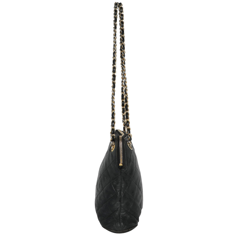 Chanel Quilted Lambskin Hobo Bag