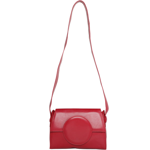 Vtg 80s Charles Jourdan Leather Crossbody Shoulder Bag