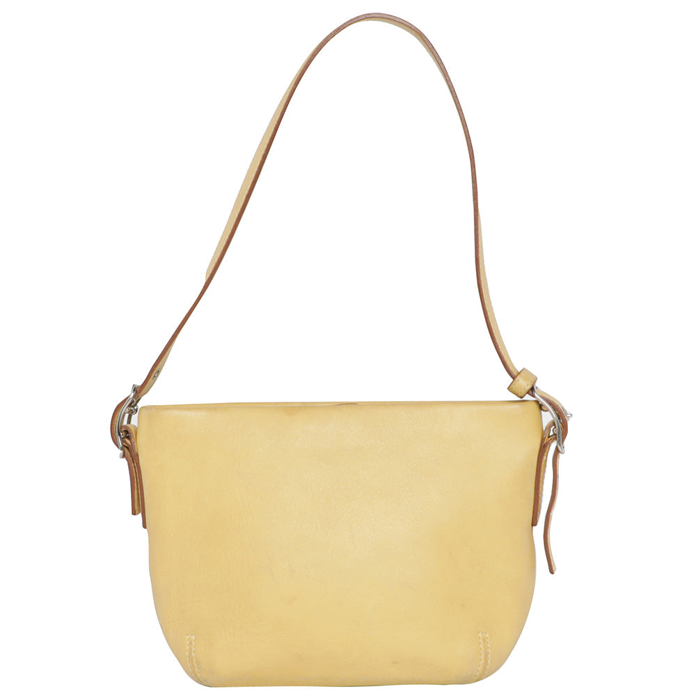 Coach purse yellow leather hot sale