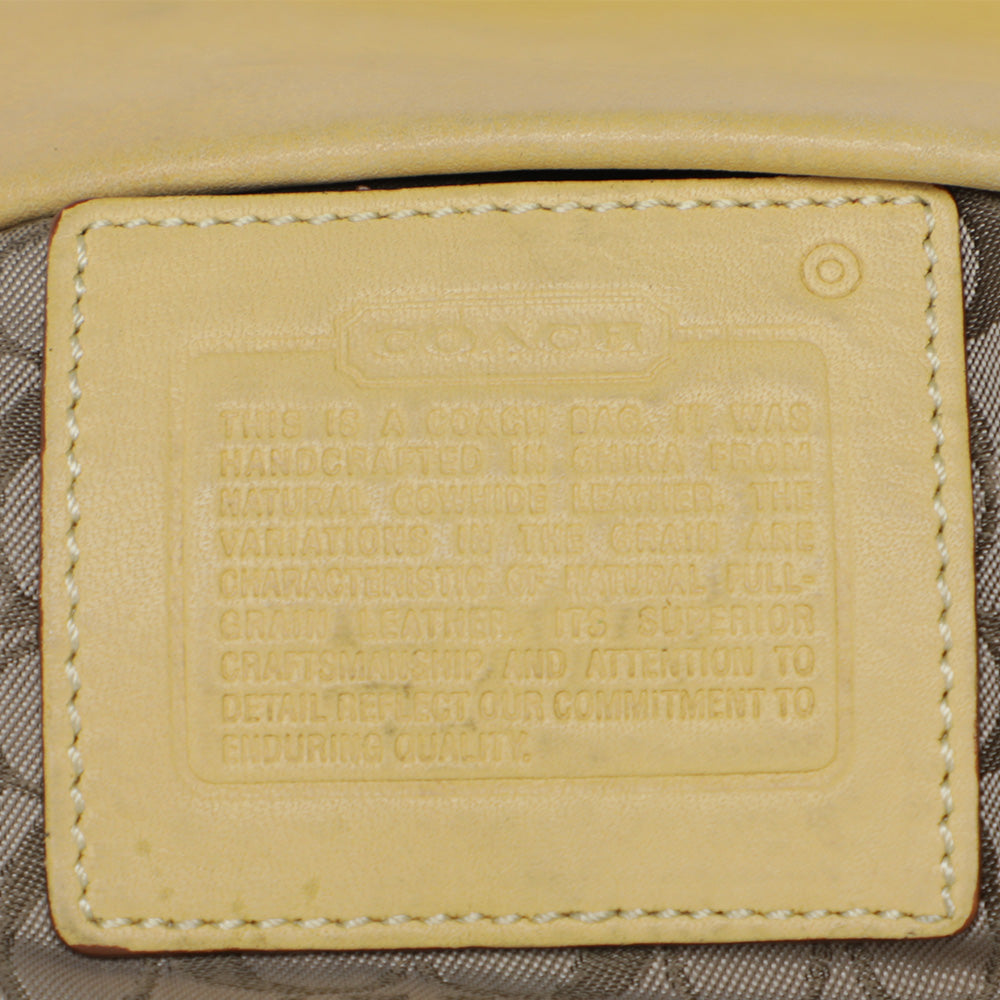 Coach Mini Women's Leather Shoulder Bag Yellow Auction