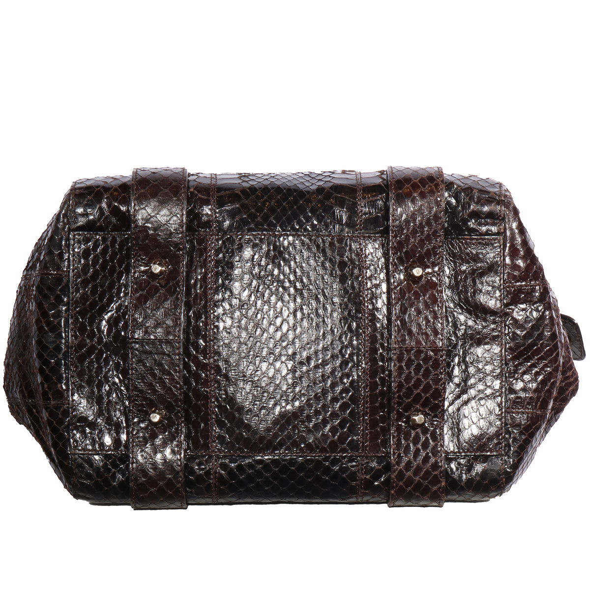 VTG DOLCE AND GABBANA EMBOSSED LEATHER TOP HANDLE BAG