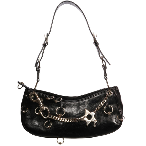 VTG CHRISTIAN DIOR STAR CHAIN BAGUETTE SHOULDER BAG