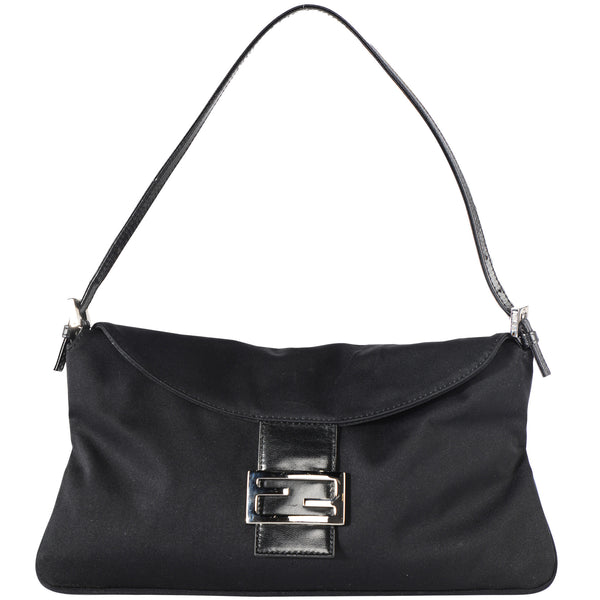 Vintage 2000s Fendi Microfiber Neoprene Fabric Shoulder Bag