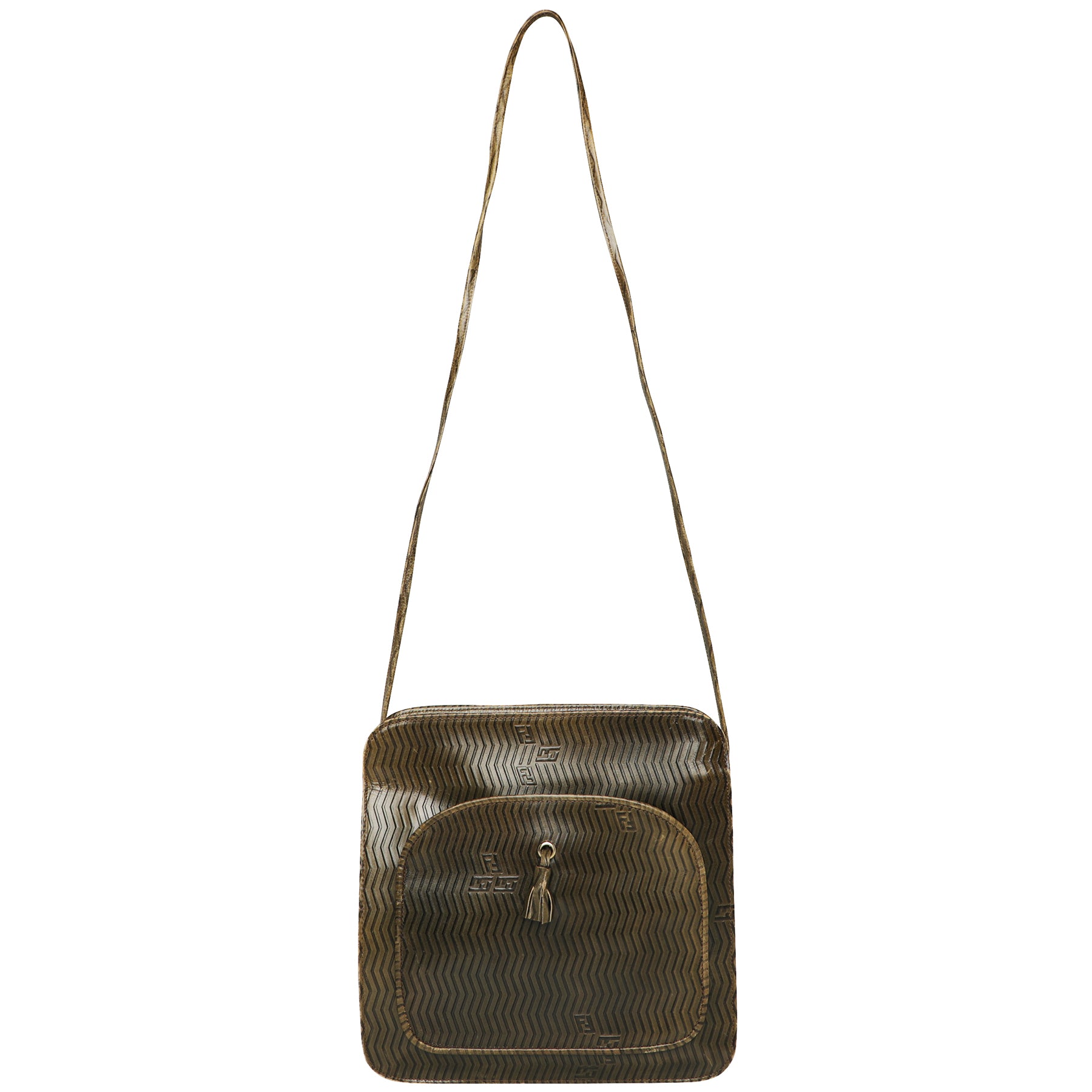 Fendi Vintage 80s Leather Crossbody Purse