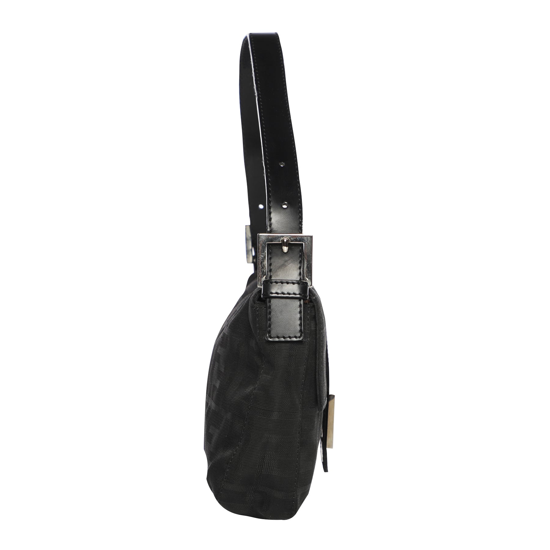 Sold at Auction: VINTAGE FENDI BLACK NYLON LOGO SHOULDER BAG
