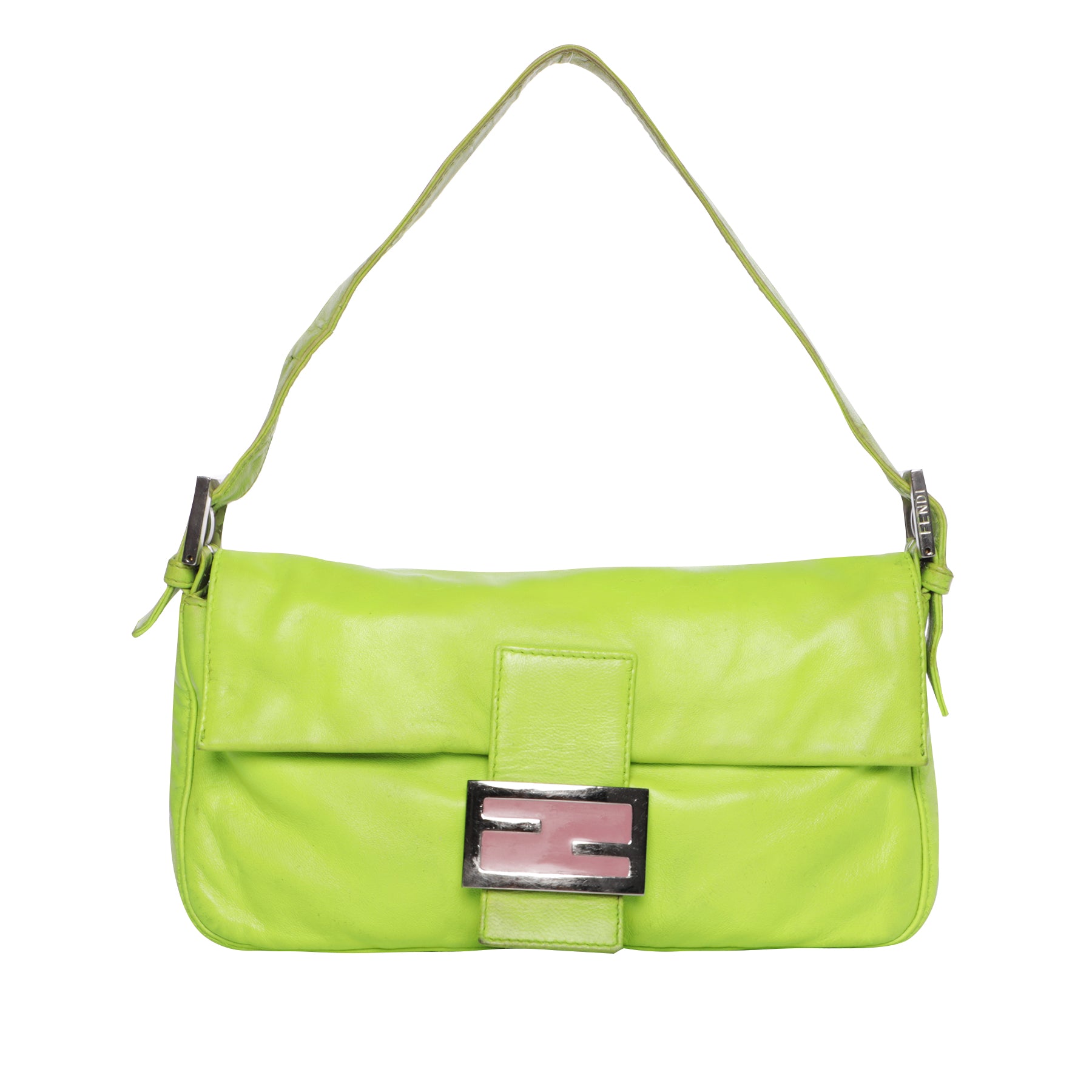 Vintage Fendi Lime Green Leather Shoulder Bag – Mint Market