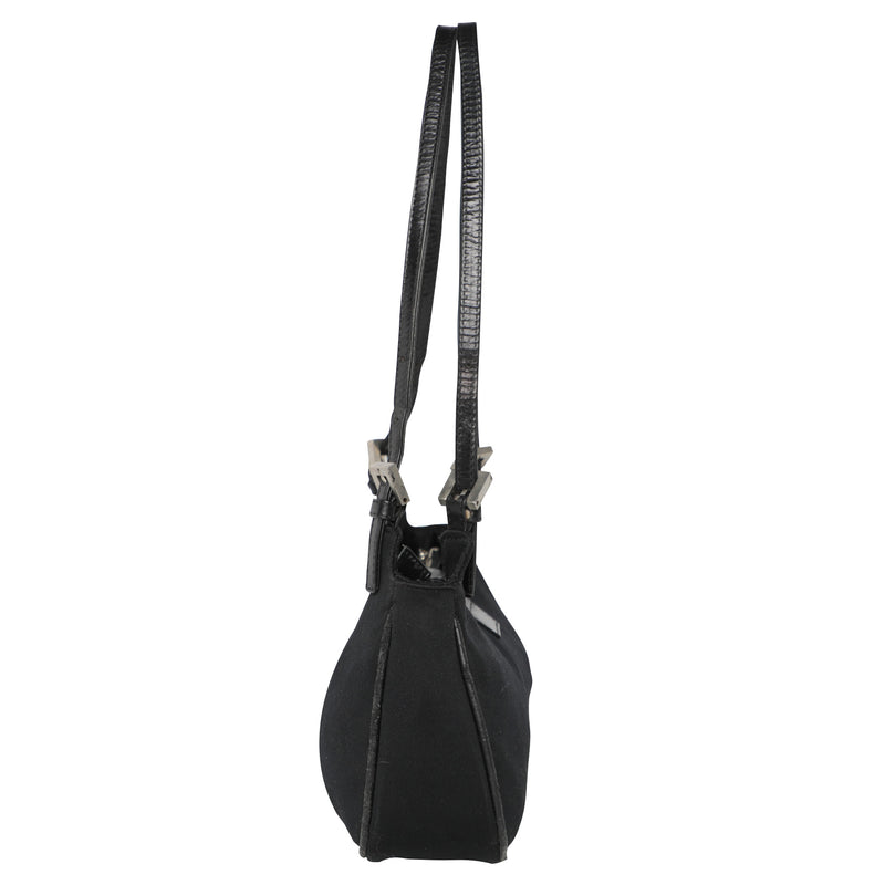Vintage 2000s Fendi Microfiber Neoprene Mini Shoulder Leather Bag