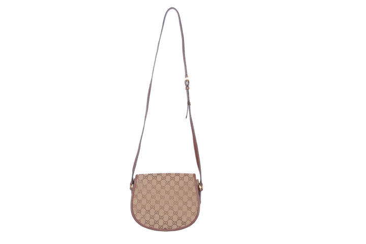 VTG GUCCI GG MONOGRAM CANVAS CROSSBODY BAG - Mint Market 
