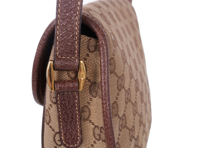 VTG GUCCI GG MONOGRAM CANVAS CROSSBODY BAG - Mint Market 