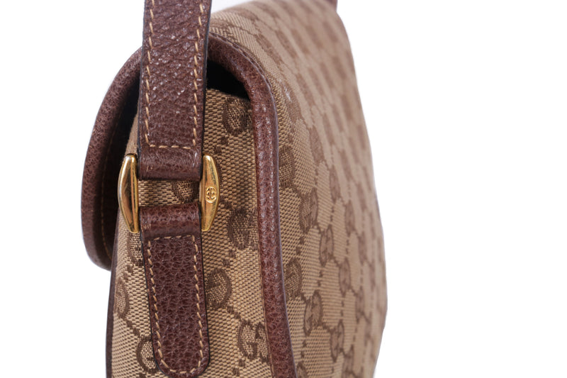 VTG GUCCI GG MONOGRAM CANVAS CROSSBODY BAG - Mint Market 