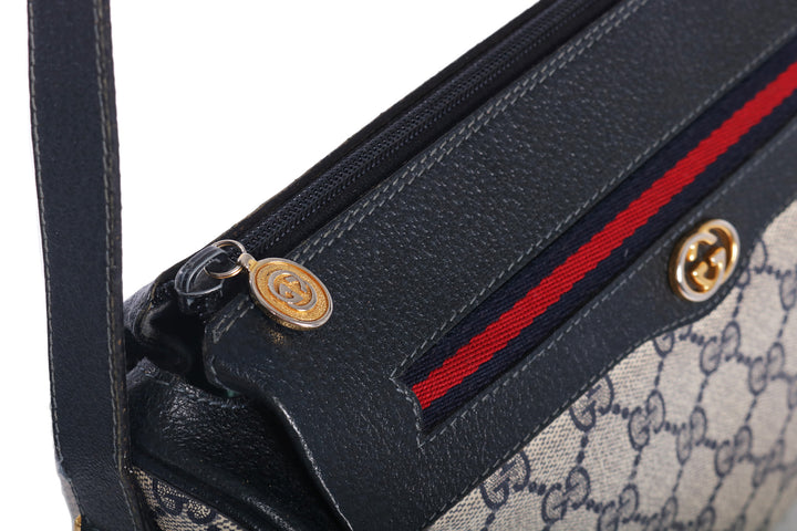 VTG GUCCI MONOGRAM CRESCENT CROSSBODY - Mint Market 
