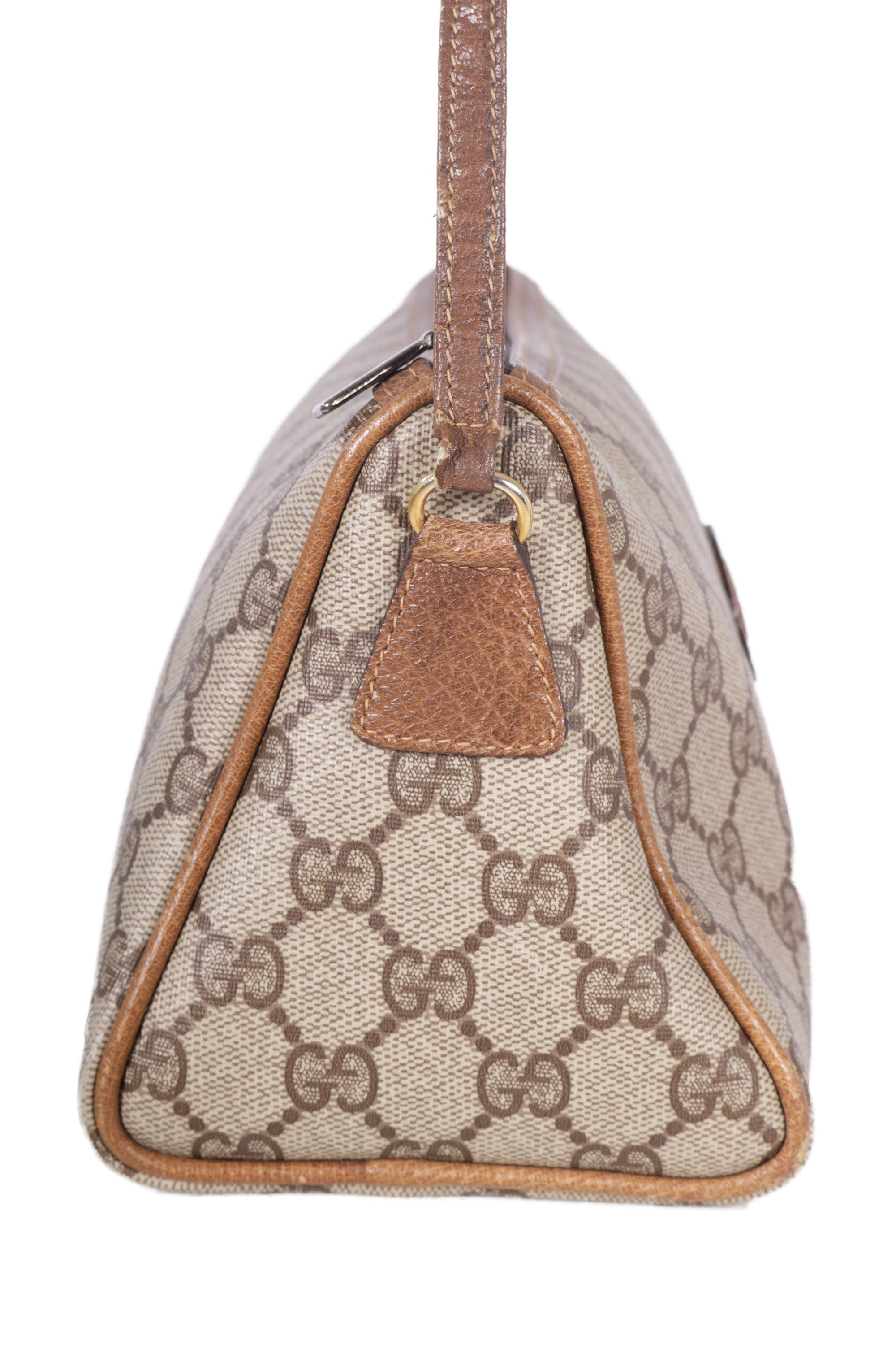 Gucci Vintage Monogram Triangle Crossbody Bag