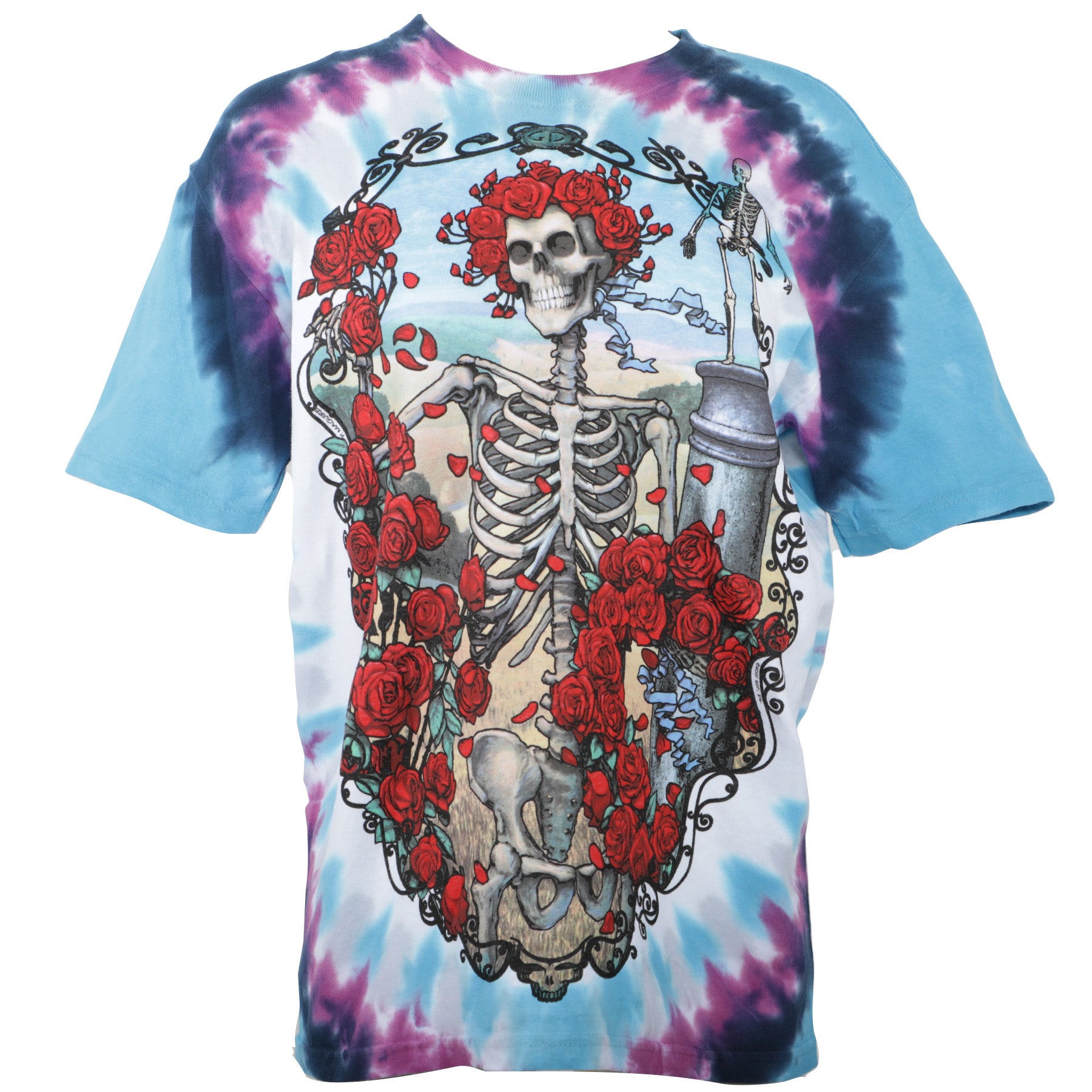 Grateful Dead, Shirts, Vintage Grateful Dead Liquid Blue Skeleton Shirt