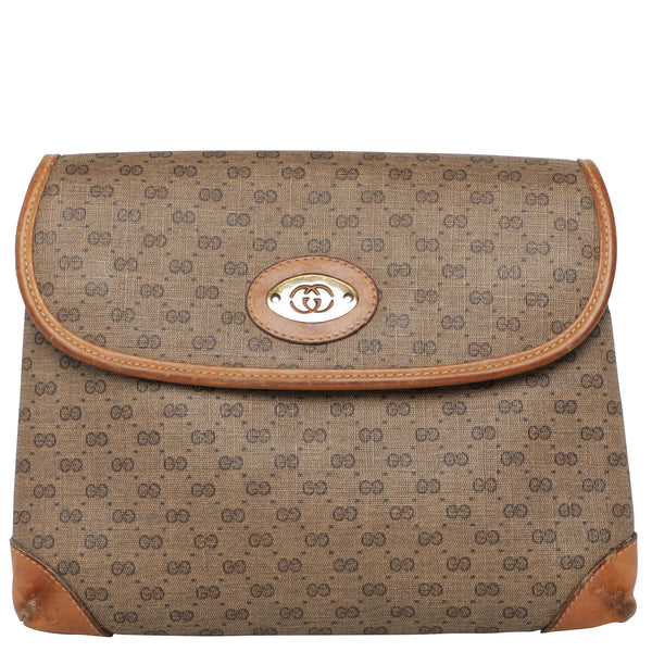Vintage 80s GUCCI GG Web Monogram Leather Crossbody Bag