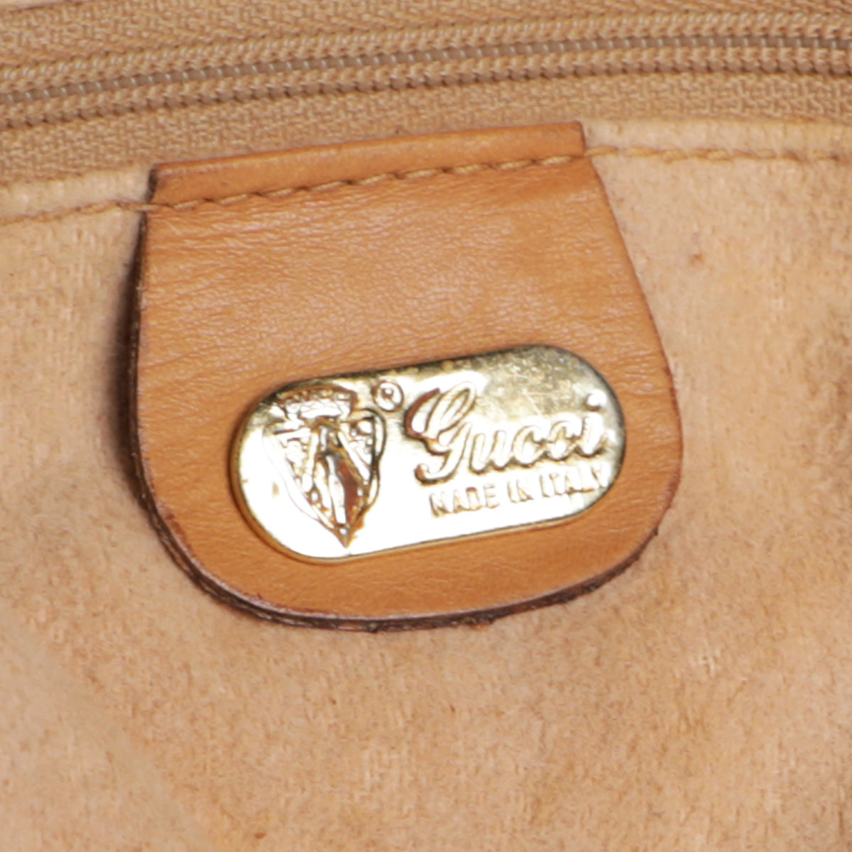 1980s GG Monogram Tan Leather Crossbody Bag