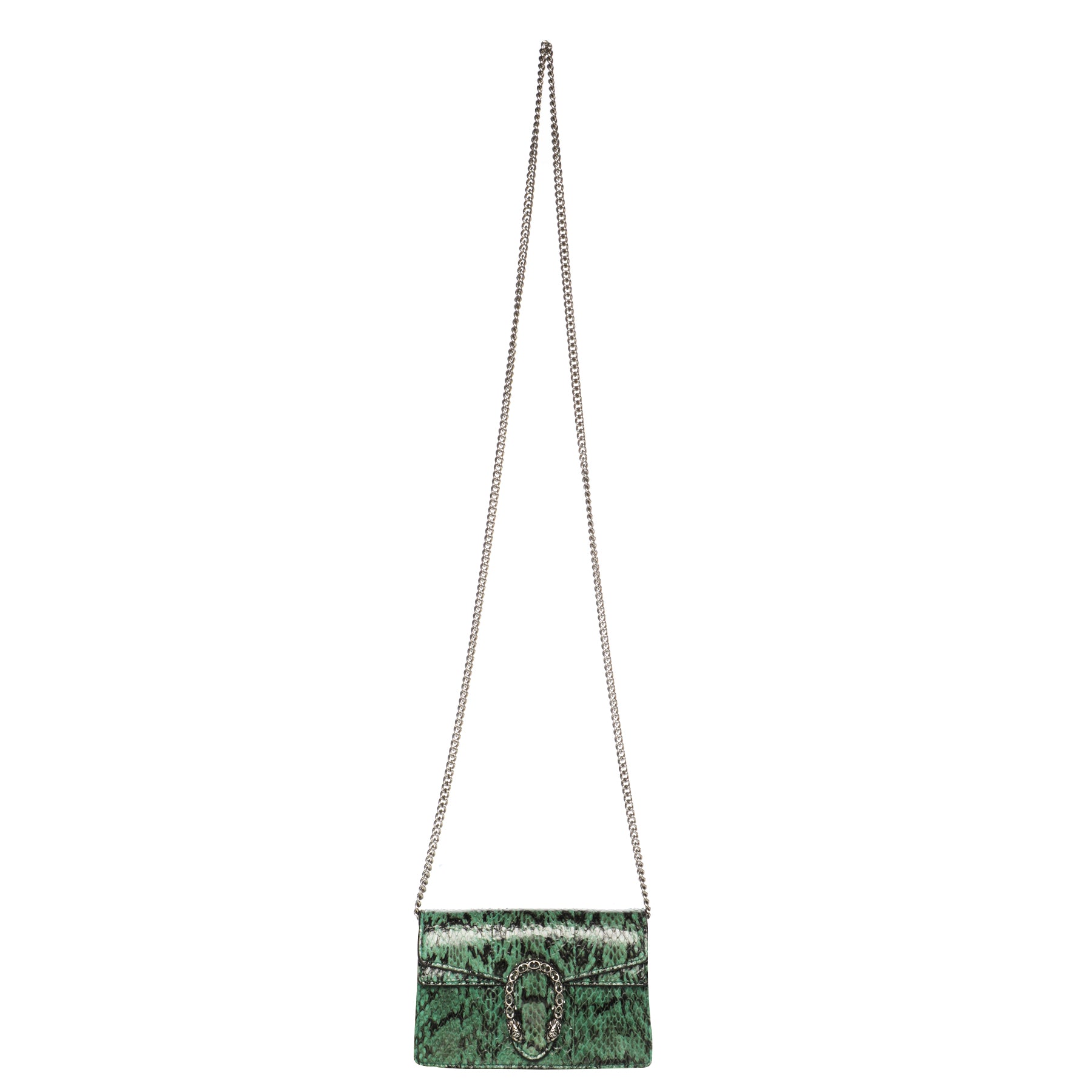 Gucci green snakeskin on sale bag