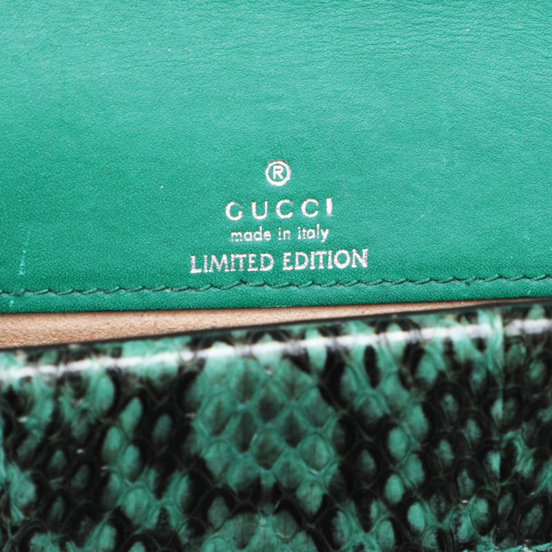 Limited Edition Gucci MIni Dionysus Python Emerald Green Crossbody Chain Bag