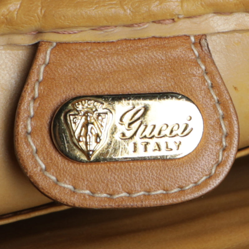 Vintage 90s Gucci Leather Web Monogram Crossbody Bag
