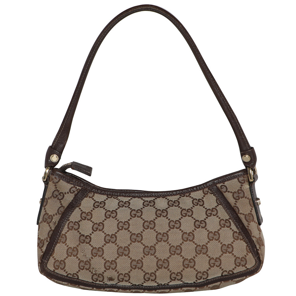 Vintage Y2K Gucci GG Monogram Leather Shoulder Bag – Mint Market
