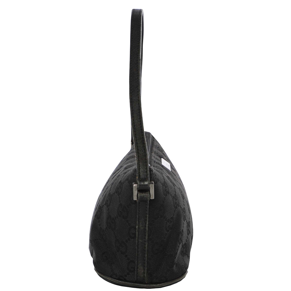 GUCCI Bag. Vintage Gucci Black Shoulder Bag.