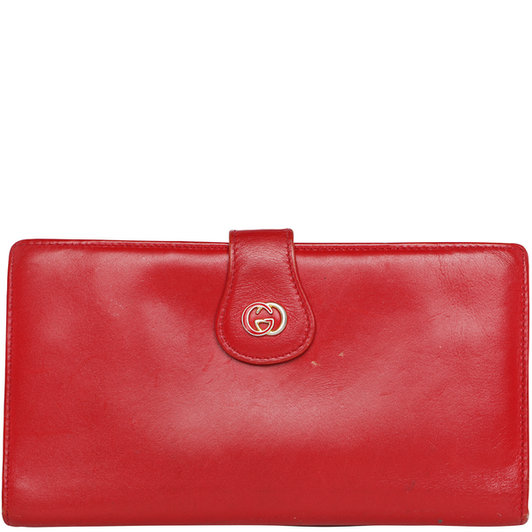 Vintage 1980s Gucci Leather Tri Fold Credit Card Wallet Clutch