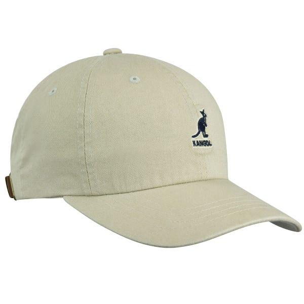 Kangol Washed Baseball Cap Hat - Khaki