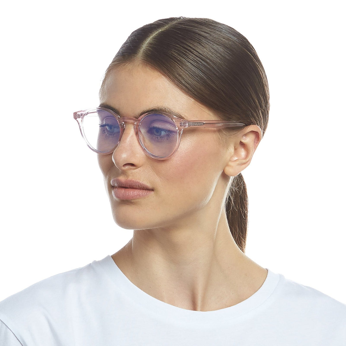 Le Specs - Whirlwind - Blue Light Clear Sunglasses - Pink Lemonade